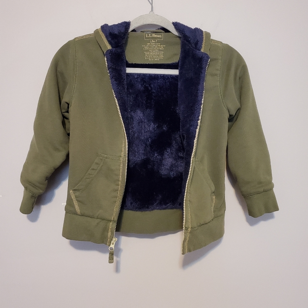 L.L. Bean Faux Fur Lined Zip Hoodie